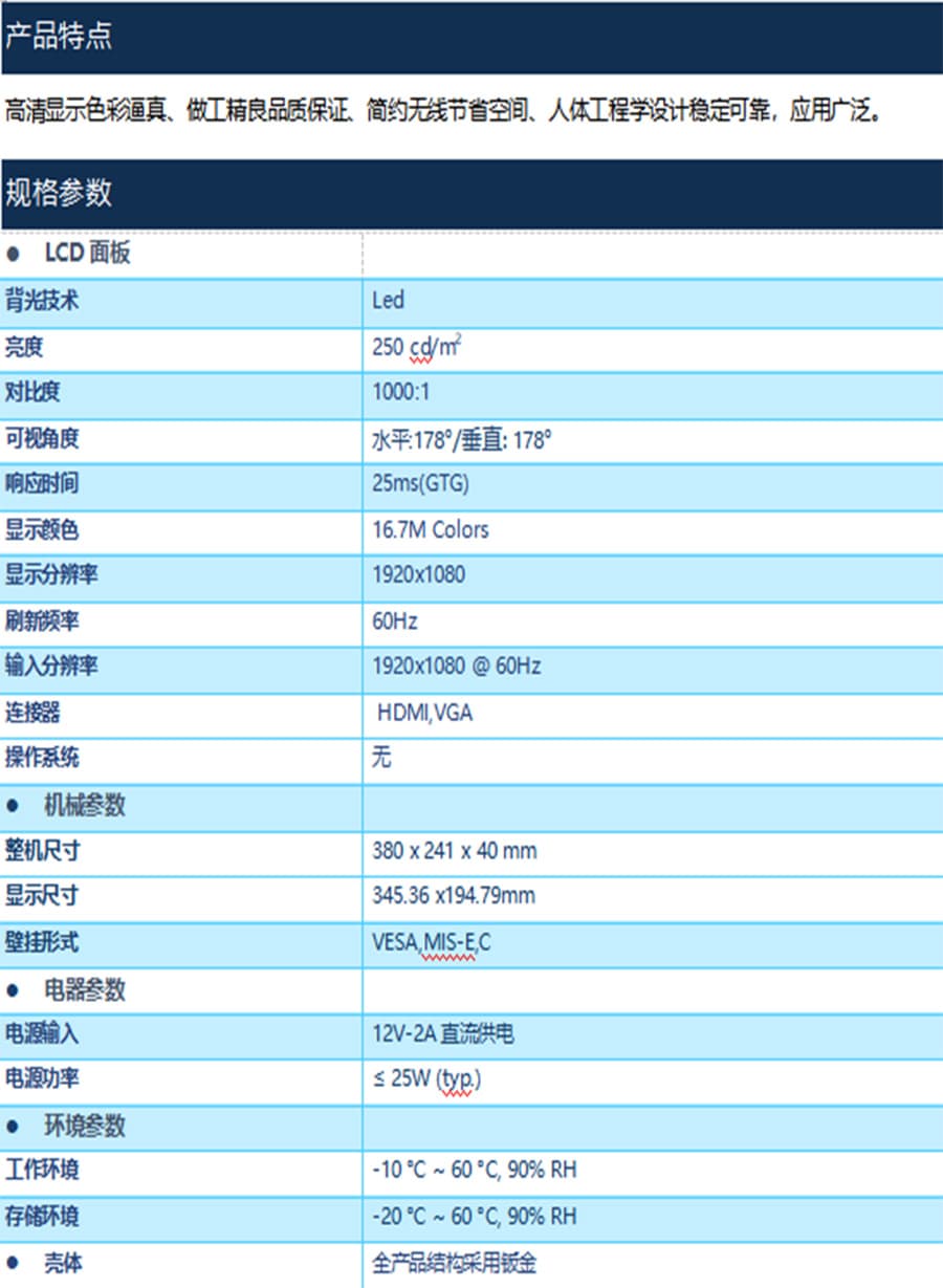 PAC-L156工業顯示器